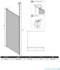 New Trendy Nesta kabina Walk-In 70x200 cm wspornik dosufitowy szkło przejrzyste K-1714-WS